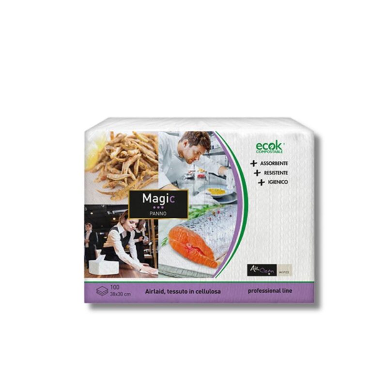Hand Towels | Compostable | Airlaid Magic Compostable | White | 38x30 | 8x100pcs