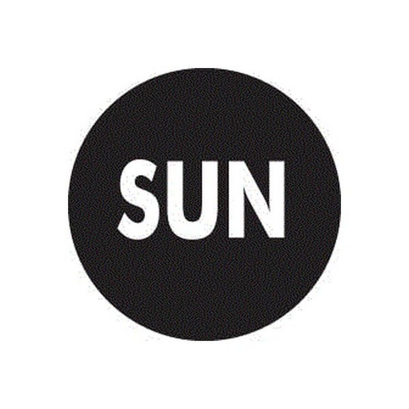 Dissolvable Labels | Sunday | 19mm Circle | 1000roll