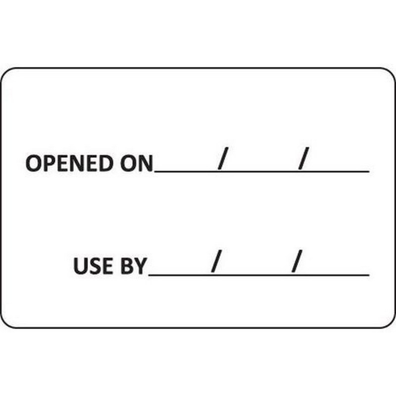Removable Labels | Opened On / Use By | 38x25mm | 500roll