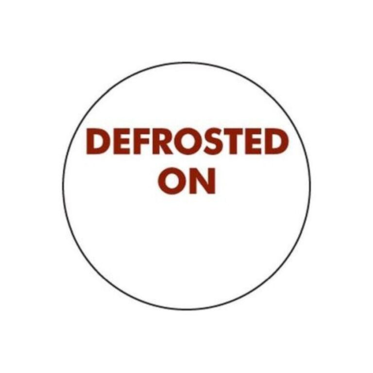 Removable Labels | Defrosted On | 24mm Circle | 1000roll