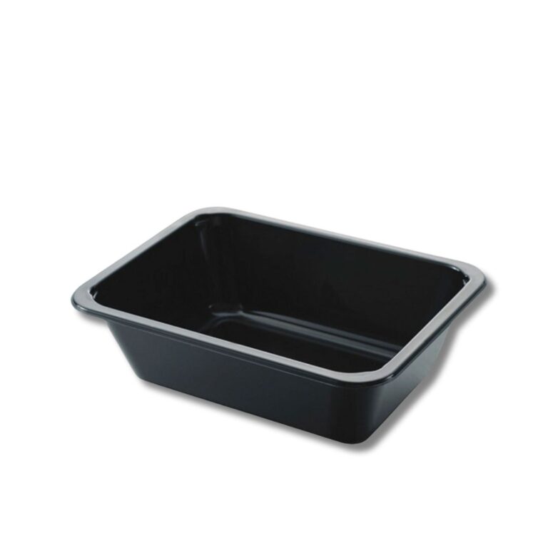 Serve, seal, and heat with confidence using our Small CPET Portion Trays (171 x 127 x 50mm, Black, 1-Compartment). Designed for performance and presentation, these trays are perfect for ready meals, portioned dishes, or hot food displays. Made from CPET (Crystalline PET), they can handle temperatures up to 220°C, making them ideal for oven and microwave reheating. They’re also suitable for Modified Atmosphere Packaging (MAP), helping extend shelf life and preserve freshness. Why you’ll love them: High heat resistance – safe for ovens and microwaves Compatible with Duniform® sealing systems Suitable for hot filling, chilling, freezing, and reheating Perfect for food manufacturers, caterers, and takeaway operators Product details: Colour: Black Material: CPET Size: 171 x 127 x 50mm (1 compartment) Quantity: 840 per carton A durable, sustainable solution for ready meals, portion control, and grab-and-go hot food service.