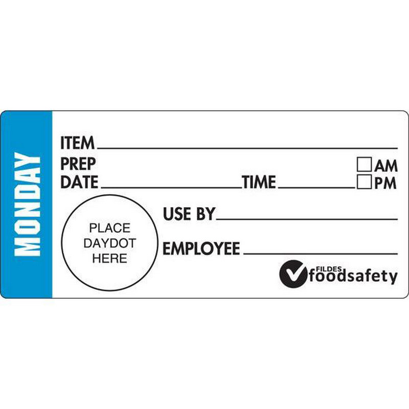 Durable Labels | Shelf Life Monday | 47x99mm | 500roll