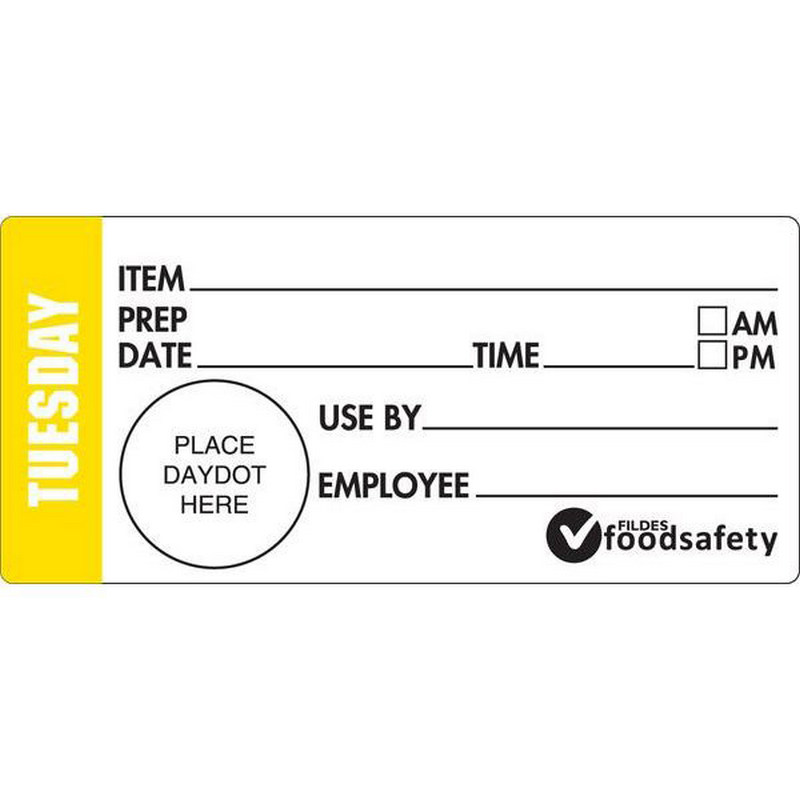 Durable Labels | Shelf Life Tuesday | 47x99mm | 500roll