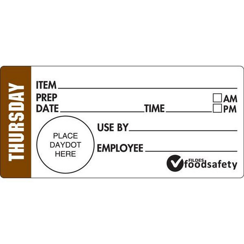 Durable Labels | Shelf Life Thursday | 47x99mm | 500roll