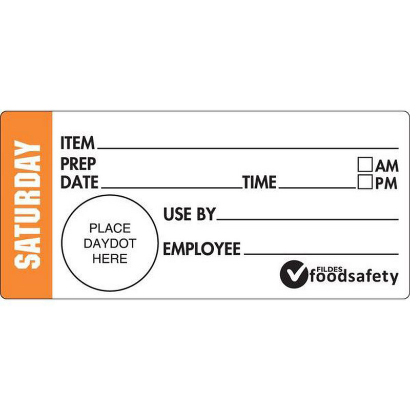 Durable Labels | Shelf Life Saturday | 47x99mm | 500roll
