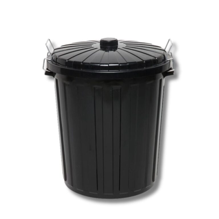 Garbage Bin | with Lid | Black | 55L