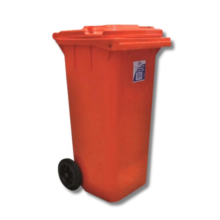 Bin | Heavy Duty with Wheels | Edco Red | 120L
