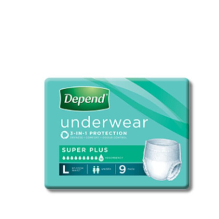 Depend Underwear | Super Plus | Large | 9x4