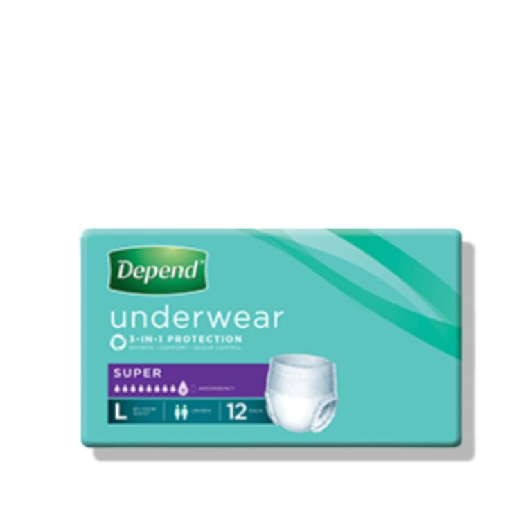 Depend Underwear | Super Unisex | Large | 12x4