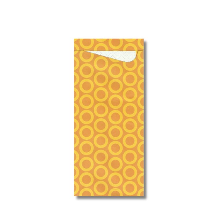 Pochetta Napkins | Regatta Club Orange Circles | 3 Ply | 250pcs