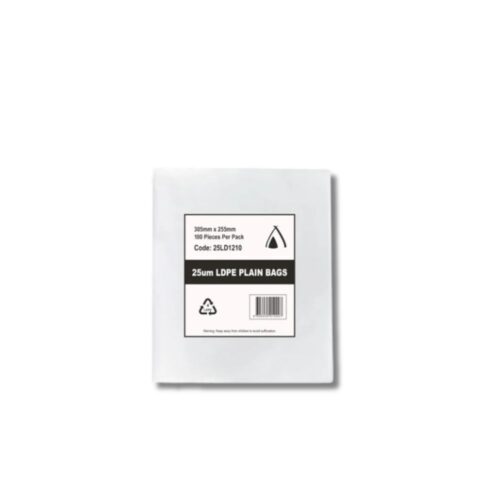 Plain Bags | LPDE 25µm | Clear | 10x12" 305x255 | 1000ctn