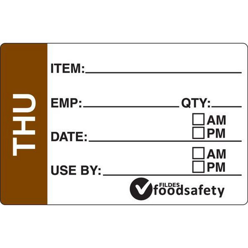 Removable Labels | Prep Day Thursday | 49x75mm | 250roll