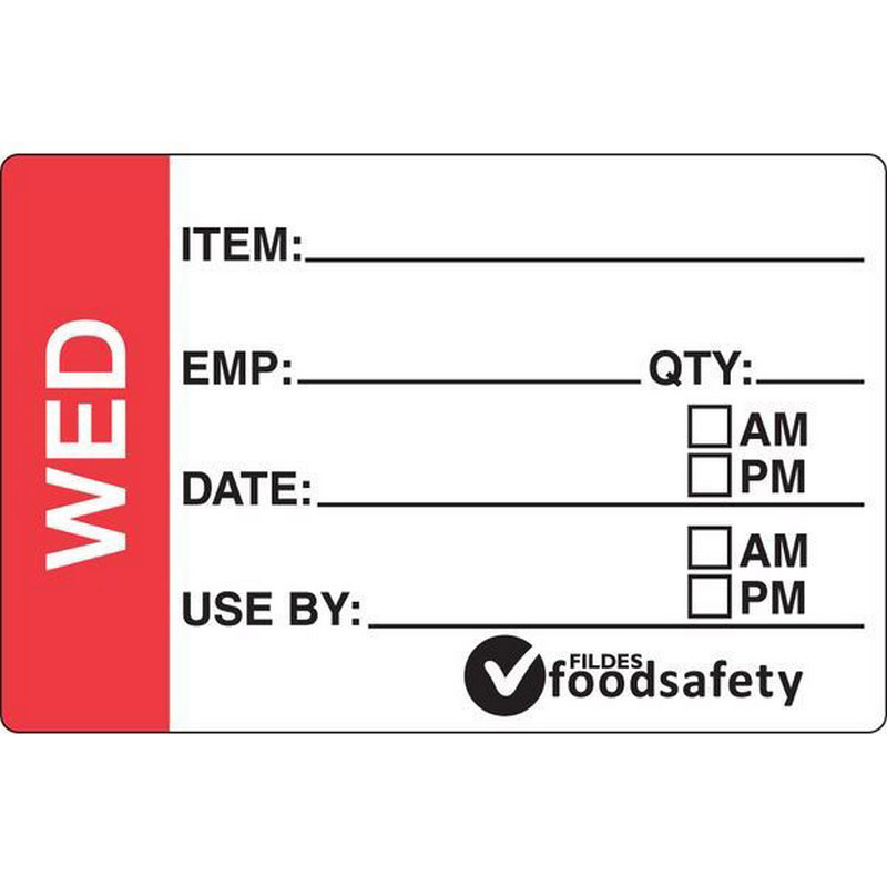 Dissolvable Labels | Prep Day Wednesday | 49x75mm | 250pcs