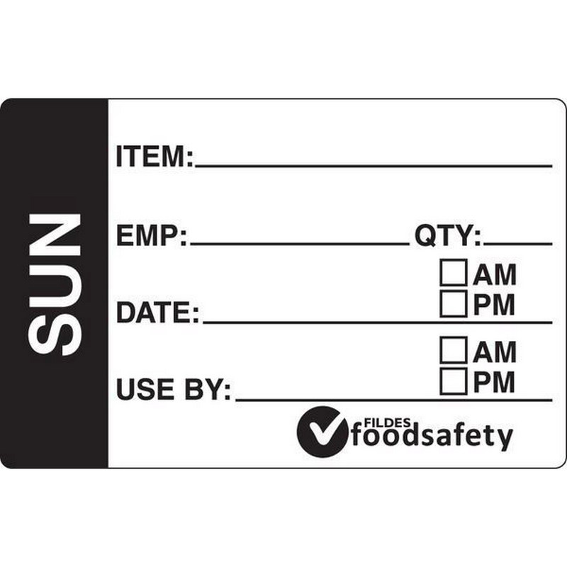 Dissolvable Labels | Prep Day Sunday | 49x75mm | 250pcs