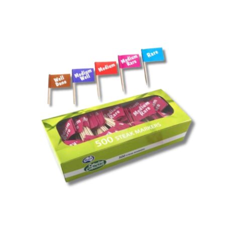 Steak Markers | Flag | Medium Rare | 500pcs