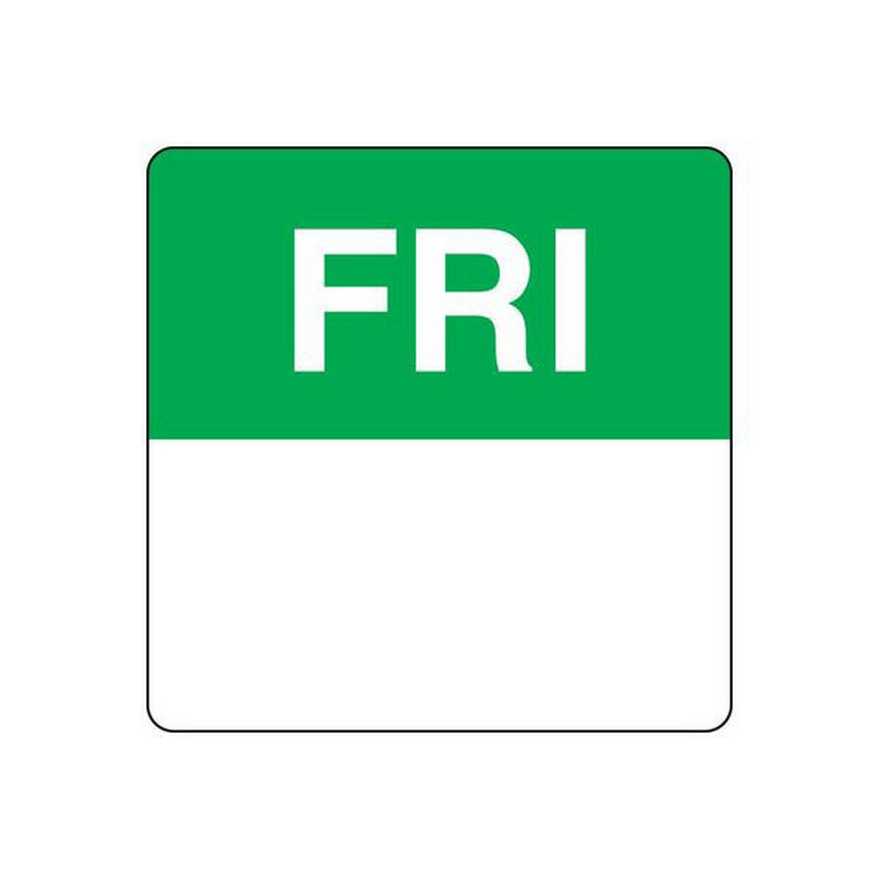 Removable Labels | Friday | 75mm Square | 500pcs