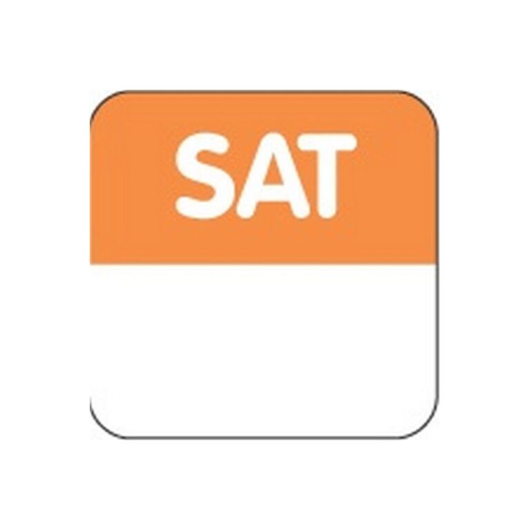 Removable Labels | Saturday | 24mm Square | 1000roll