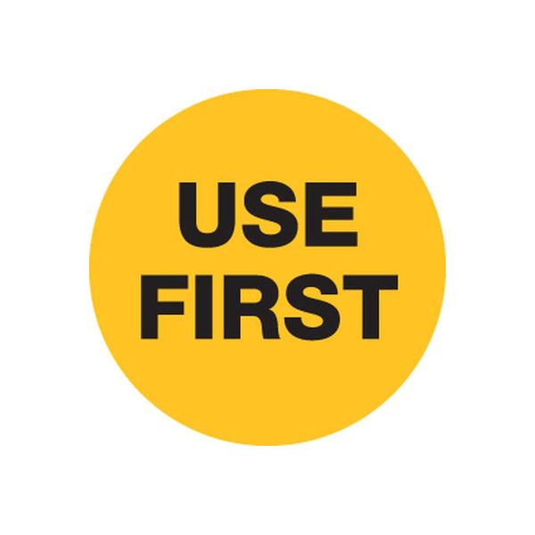 Removable Labels | Use First | 24mm Circle | 1000roll