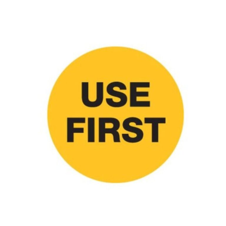 Removable Labels | Use Firstt | 40mm Circle | 500roll