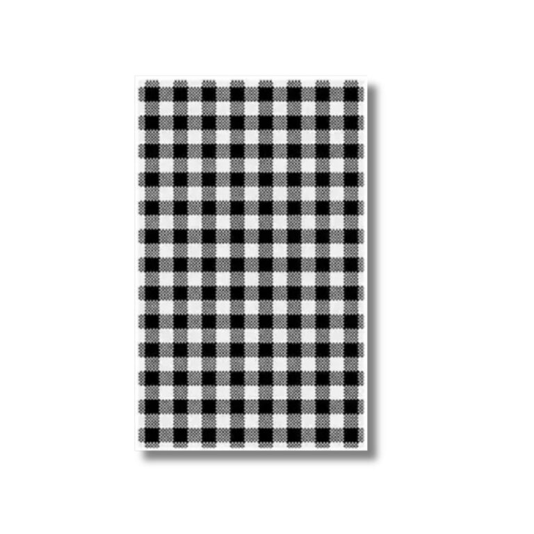 Greaseproof Paper | Black Gingham | 190x310mm | 200pcs