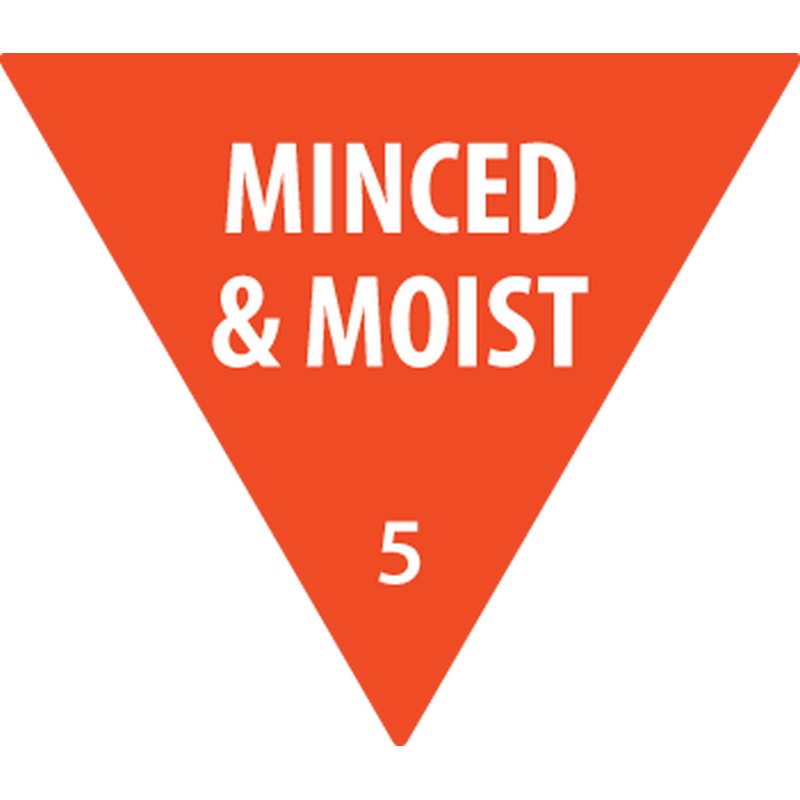 Removable Labels | Minced And Moist | 30mm Triangle | 500roll