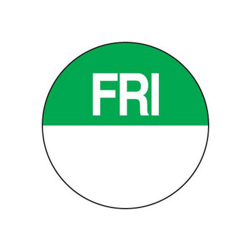 Dissolvable Labels | Friday | 24mm Circle | 1000pcs