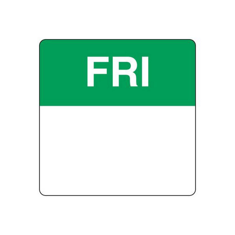 Removable Labels | Friday | 40mm Square | 500roll