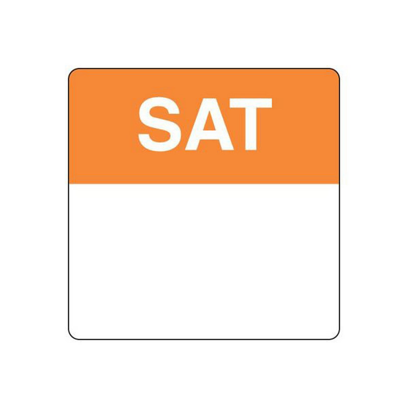 Removable Labels | Saturday | 40mm Square | 500roll
