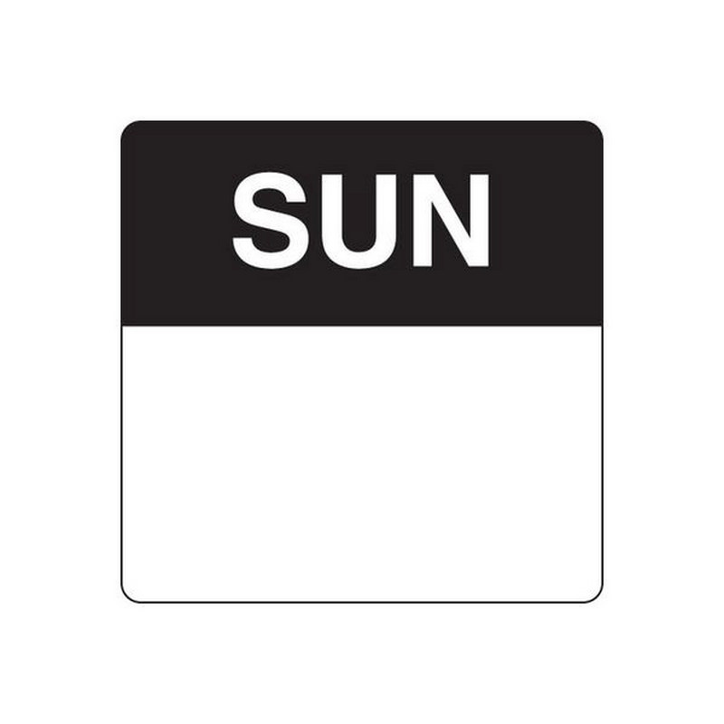 Removable Labels | Sunday | 40mm Square