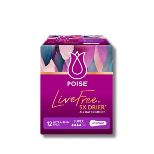 Poise Live Free No Wings | Super | 12x4