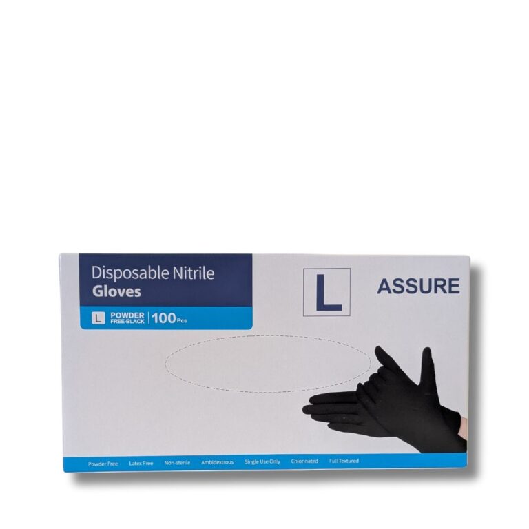 Nitrile Gloves | Powder Free | Black | Large | 100pcs