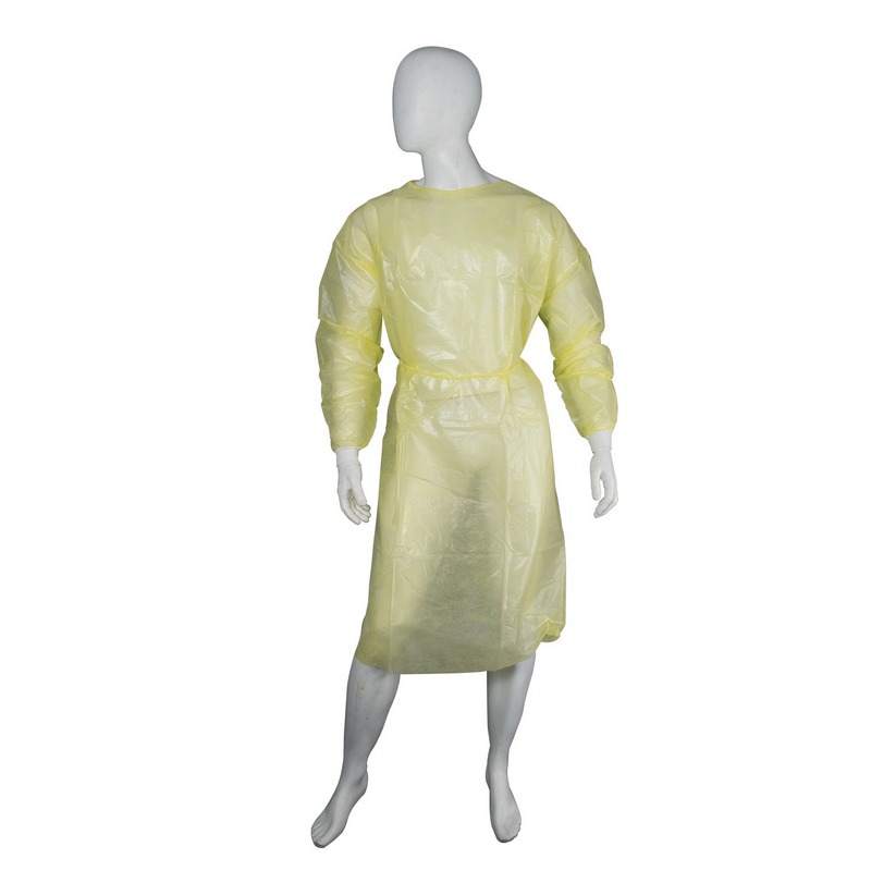 Gowns | Isolation PP/PE | Yellow | 100pcs