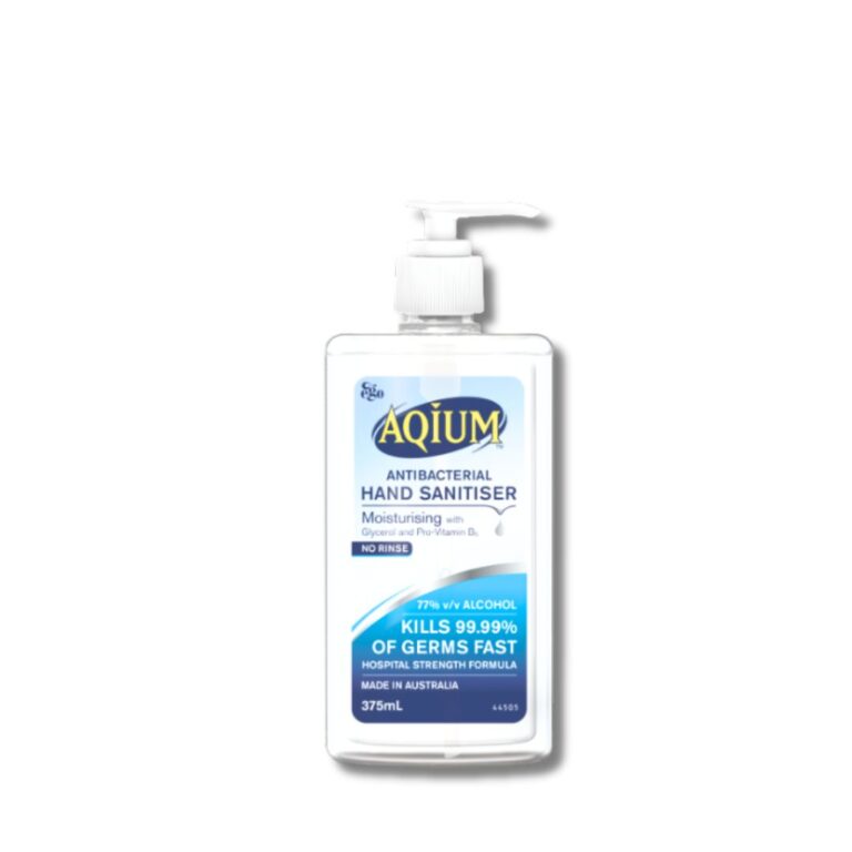 Hand Sanitiser | TGA Approved | Aqium | Gel | 375mL | 12pcs