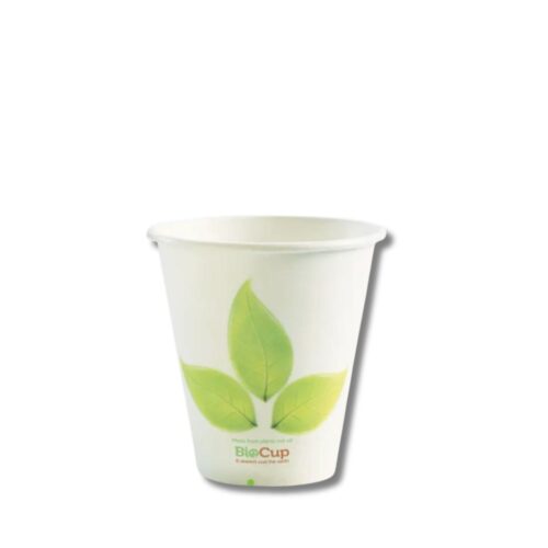 Coffee Cups | Bio | Single Wall | Leaf | 90mm 8oz | 1000pcs