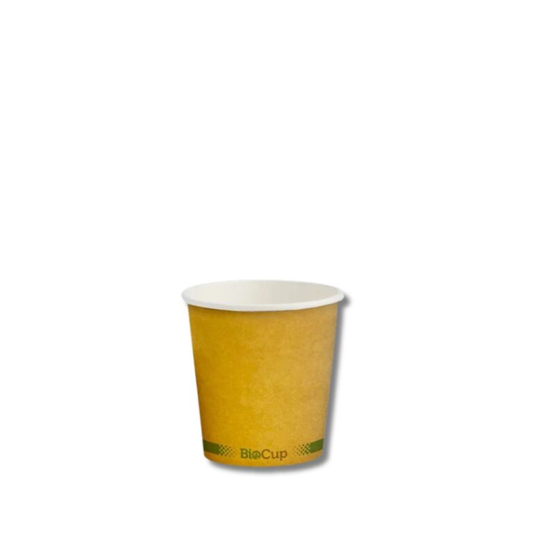 Coffee Cups | Bio | Single Wall | Kraft + Green Stripe | 4oz | 2000pcs