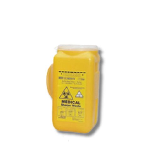 BD Sharps Waste Collector | Yellow | Snap-On Lid | 1.4L