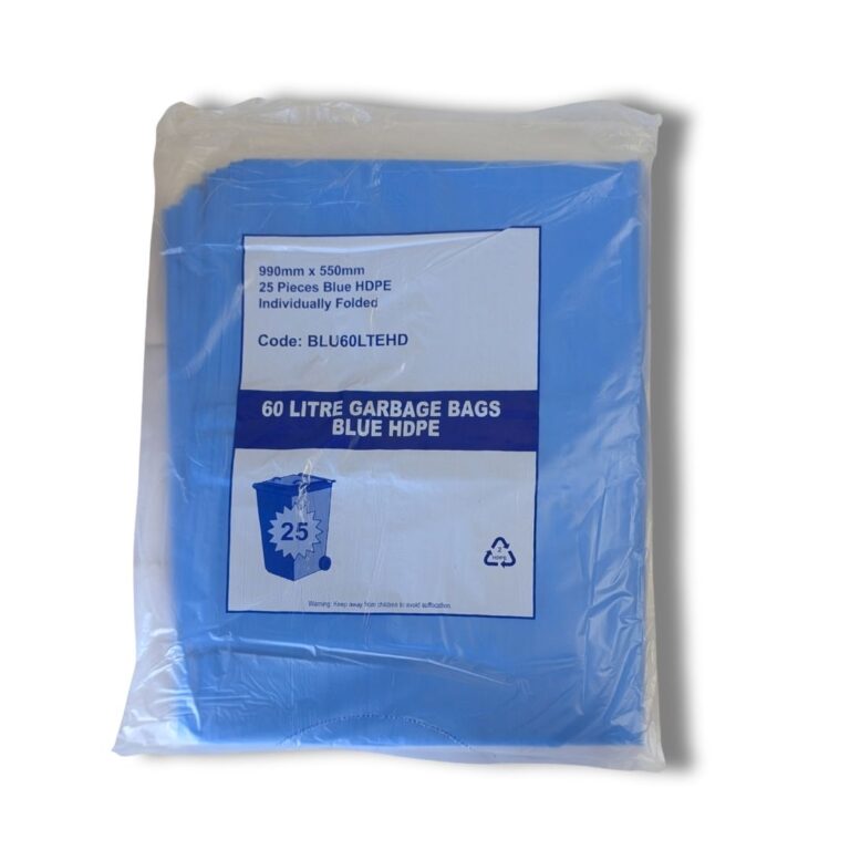 Garbage Bags | HDPE 75µm | Blue | 550mm | 200pcs