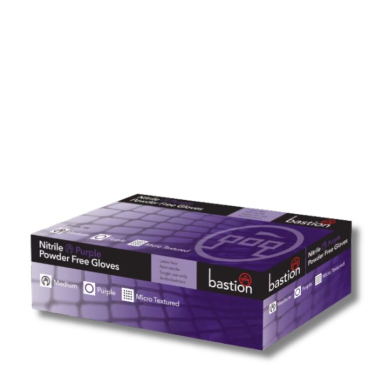purple nitrile gloves