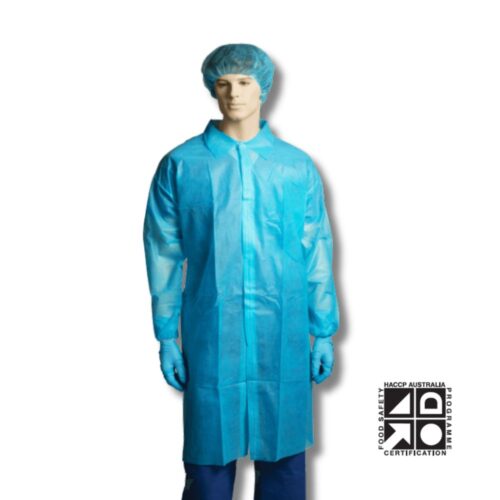 Lab Coats Polypropylene PP Blue | Large | 100pcs