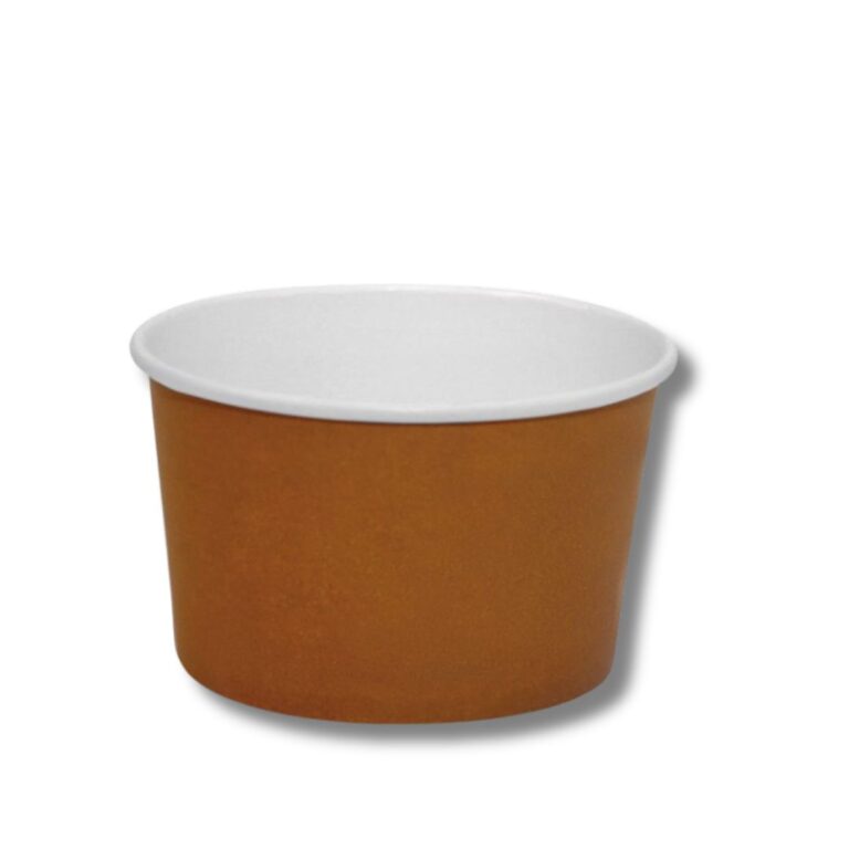 PLA Coated Paper Bowl 12oz Brown | 500pc/ctn Practical, durable, and designed for fast-paced service. These brown paper bowls feature a white PLA-coated interior for added strength and leak resistance — ideal for serving a range of hot and cold foods such as salads, noodles, curries, and desserts. Features: Reliable and durable for daily use Suitable for hot and cold food options Stackable design for easy storage Clean, natural brown paper finish Industrially compostable to Australian Standards (AS4736) Not suitable for microwaving, oven use, or long-term refrigeration Specifications: Material: Paper with PLA lining Colour: Brown (outside) / White (inside) Capacity: 12oz Quantity: 500 per carton