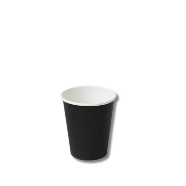 Coffee Cups | Single Wall 80mm | Black | 8oz | 1000pcs