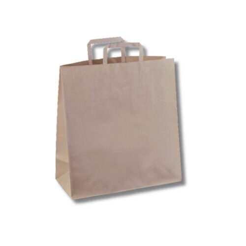 Paper Bags | Flat Handle | Brown | 340x320x145mm | #75 | 250pcs