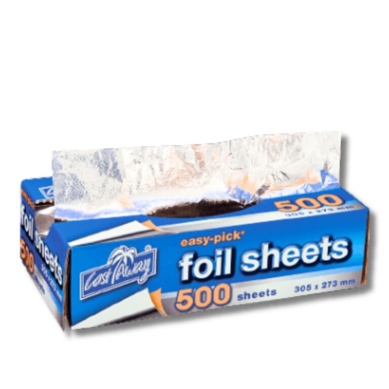 Aluminium Foil | Sheets Cut | Cast Away | Large 305×273cm | 500 sheets x 6rolls
