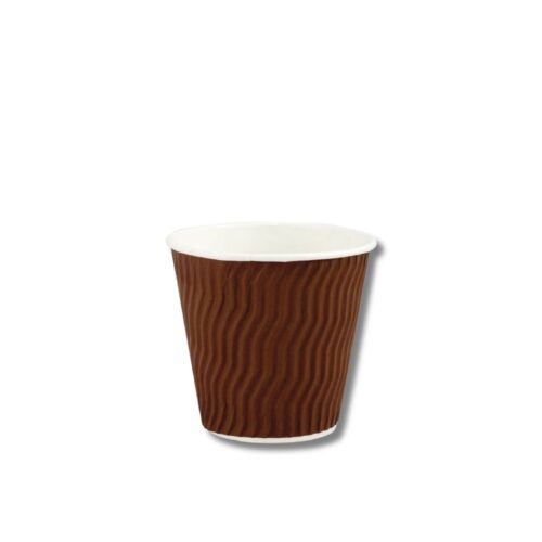 Coffee Cups | Cool Wave Double Wall Squat | Brown | 8oz | 500pcs
