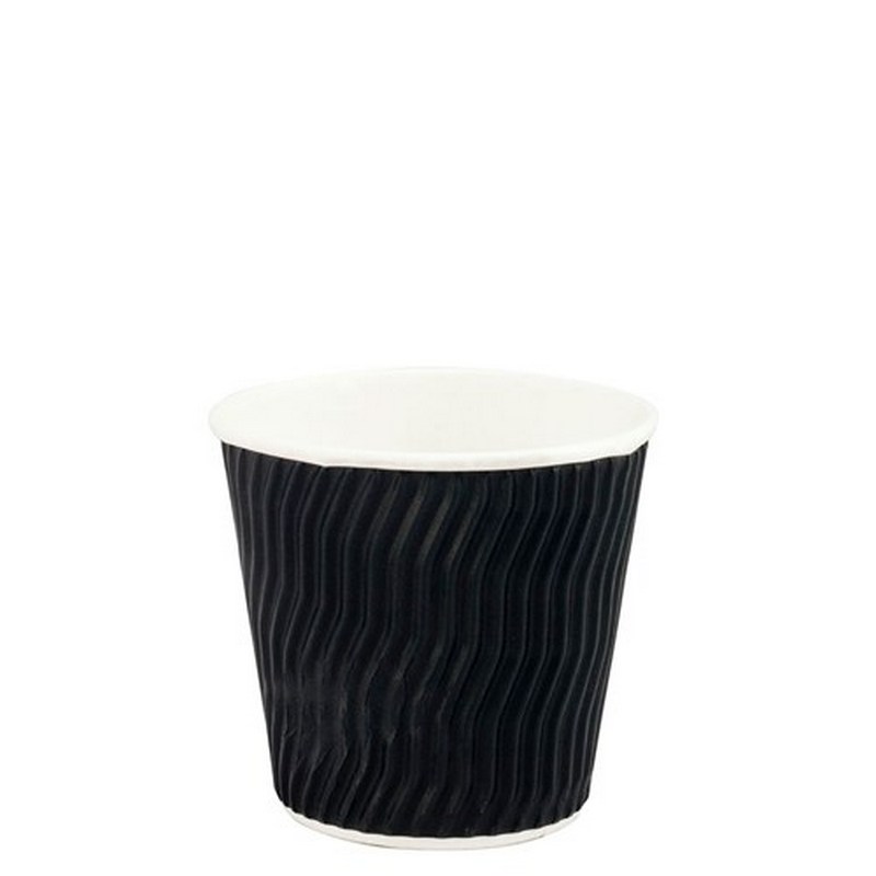 Coffee Cups | Cool Wave Double Wall Squat | Black | 8oz | 500pcs