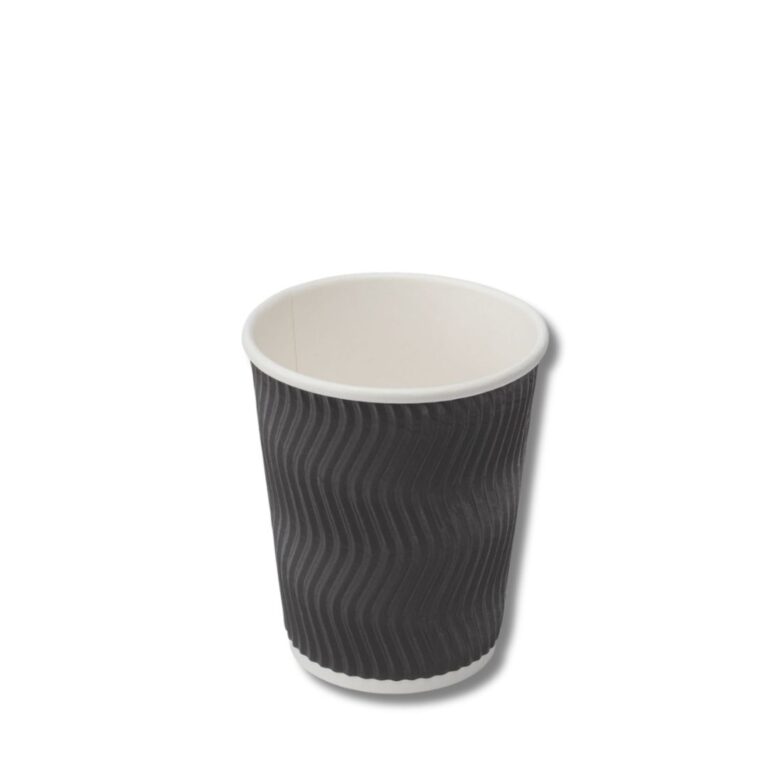 Coffee Cups | Ripple Wall | Black | 8oz | 500pcs