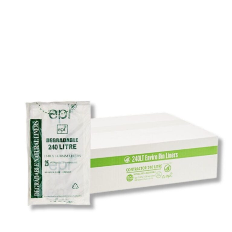 Garbage Bags | EPI Degradable HDPE | Clear | 240L | 100pcs