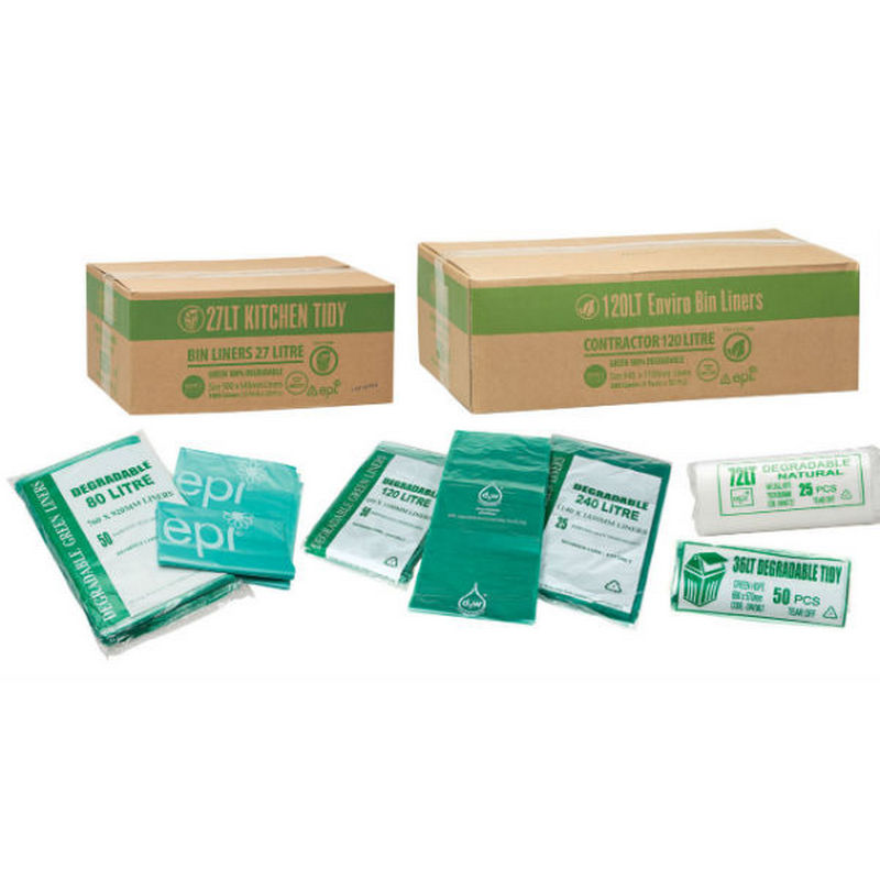 Garbage Bags | EPI Degradable HDPE | Clear | 72L | 250pcs