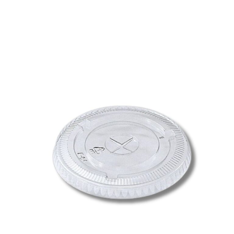 Lids | Flat PET | X Slot | Fits 10oz & 12oz Cups | 1000pcs