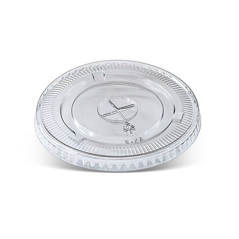 Lids | Flat Plastic PET | X Slot | 1000pcs